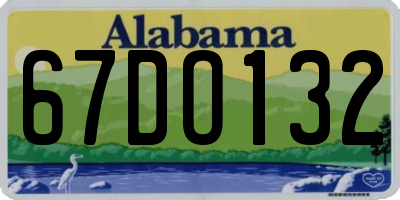 AL license plate 67DO132