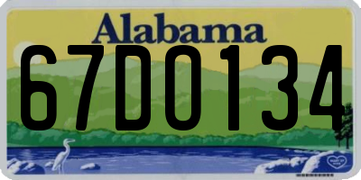 AL license plate 67DO134