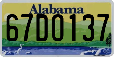 AL license plate 67DO137