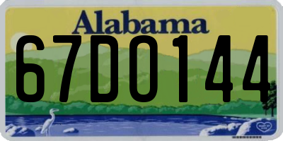 AL license plate 67DO144