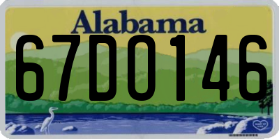 AL license plate 67DO146