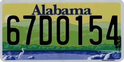 AL license plate 67DO154