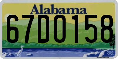 AL license plate 67DO158