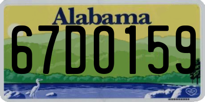 AL license plate 67DO159