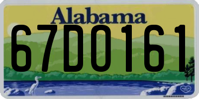 AL license plate 67DO161