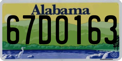 AL license plate 67DO163