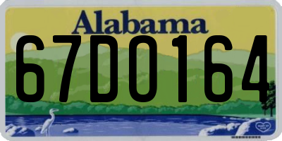AL license plate 67DO164