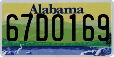 AL license plate 67DO169