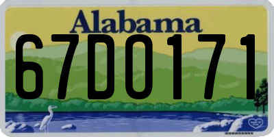 AL license plate 67DO171