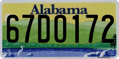 AL license plate 67DO172