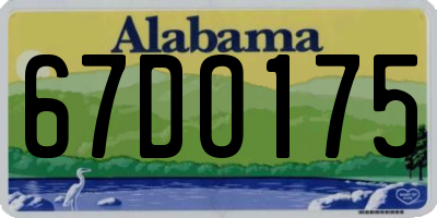 AL license plate 67DO175