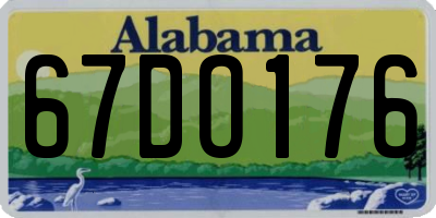 AL license plate 67DO176