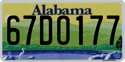 AL license plate 67DO177