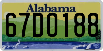 AL license plate 67DO188