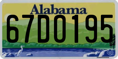 AL license plate 67DO195