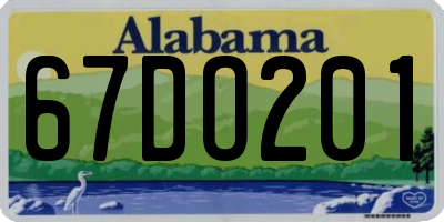 AL license plate 67DO201