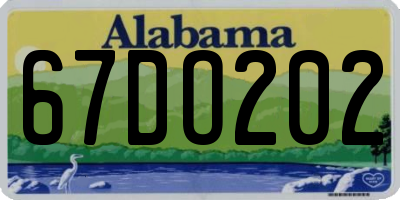 AL license plate 67DO202