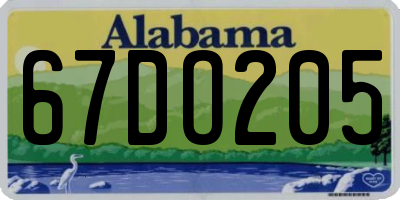 AL license plate 67DO205
