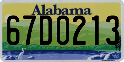 AL license plate 67DO213