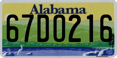 AL license plate 67DO216