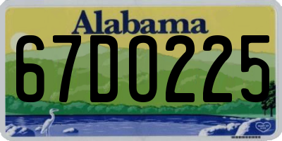 AL license plate 67DO225
