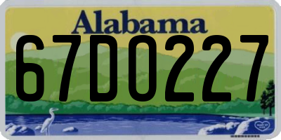 AL license plate 67DO227
