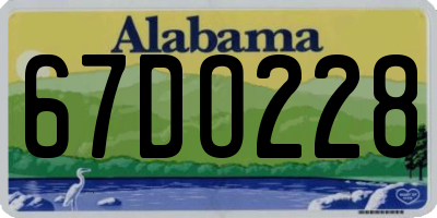 AL license plate 67DO228
