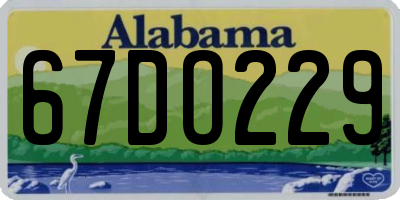 AL license plate 67DO229