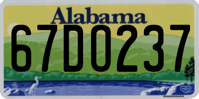 AL license plate 67DO237