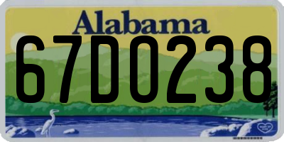 AL license plate 67DO238