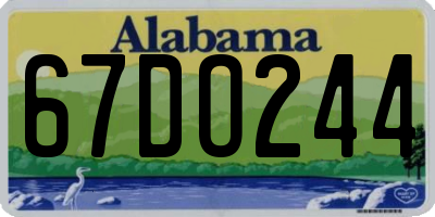 AL license plate 67DO244