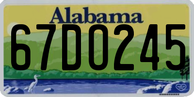 AL license plate 67DO245