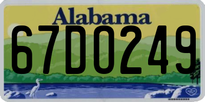 AL license plate 67DO249