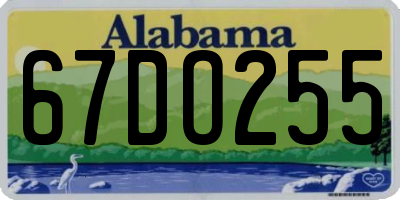 AL license plate 67DO255