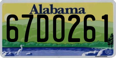 AL license plate 67DO261