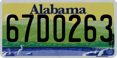 AL license plate 67DO263