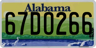 AL license plate 67DO266