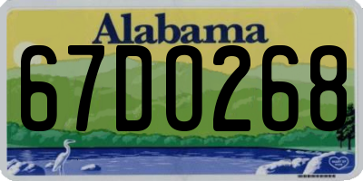 AL license plate 67DO268