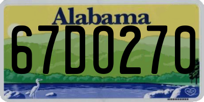 AL license plate 67DO270