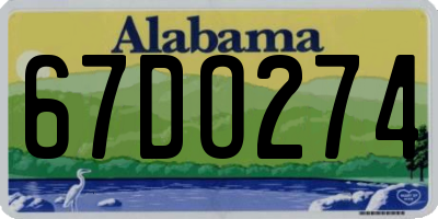 AL license plate 67DO274