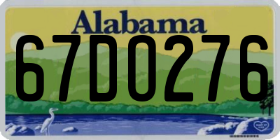 AL license plate 67DO276