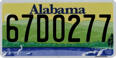 AL license plate 67DO277