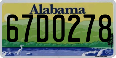 AL license plate 67DO278