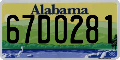 AL license plate 67DO281