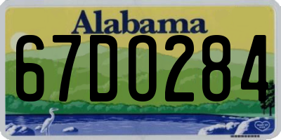 AL license plate 67DO284