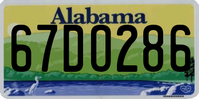 AL license plate 67DO286