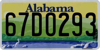 AL license plate 67DO293