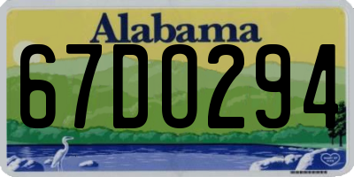 AL license plate 67DO294