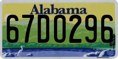 AL license plate 67DO296