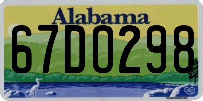AL license plate 67DO298